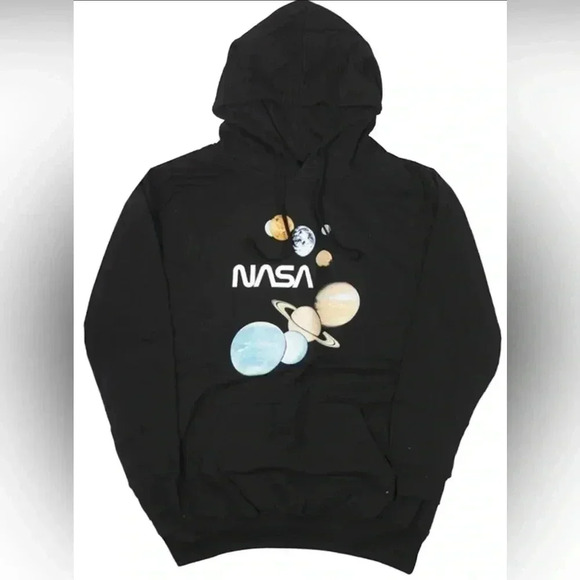 rue21 | Black Fleece NASA Hoodie | Planets | Unisex L - Picture 1 of 3